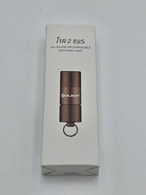 Olight i1R 2 EOS Desert Tan Rechargeable LED Keychain Flashlight, 150 Lumens