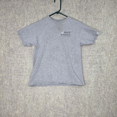 Simply Southern Youth Boys Gray Keep It Simple Dog Graphic Short Sleeve Tee S