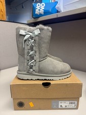 UGG Kids Pala Grey Lace Bootie Snow Size 2 New