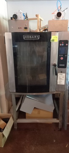 "HOBART CE10FD" ELECTRIC DIGITAL COMBINATION OVEN /STEAMER ON STAND WITH 8 RACKS