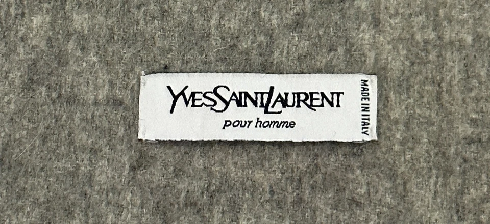 GENUÍNO CACHECOL YSL USADO 100% LÃ CINZA FEITO NA ITÁLIA - Imagem 3 de 4