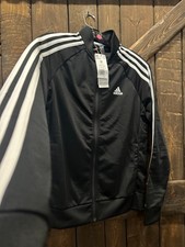 adidas women's 3 stripe track jacket H48443 Size Medium