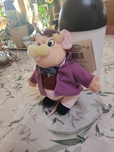 NWT The Disney Store Dr Dawson Bean Bag Great Mouse Detective Plush Beanie - Picture 11 of 13
