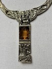Vintage Miracle Brand Ethnic Bib Statement Necklace Geometric Celtic — photo 5