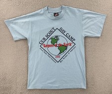 Vtg Fruit Of The Loom Best M Blue Single Stitch Made In USA Shirt 1995 Cub Scout