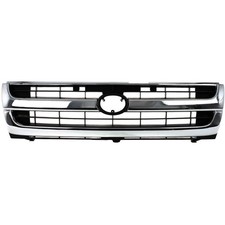 Front Grille Assembly Chrome Shell Black Insert For 1997-2000 Toyota Tacoma Front Grille Assembly Chrome Shell Black Insert For 1997-2000 Toyota Tacoma
