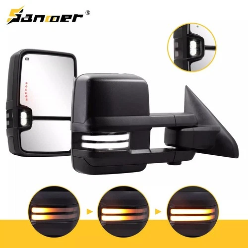 Pair Power Heated Towing Mirrors Switchback Signals for 2009-2018 Dodge Ram 1500