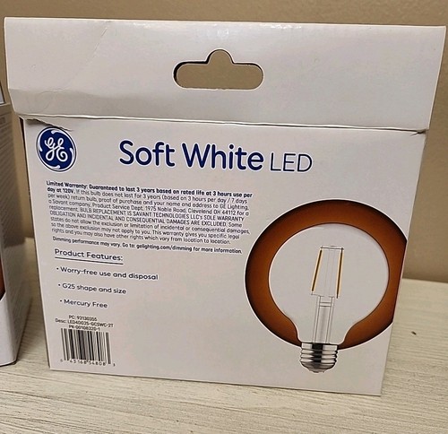 2 x GE 40-Watt Replacement G25 Soft White LED Globe Bulb Light Bulbs (2-Pack) - Bild 3 von 5