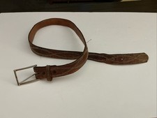 Vintage Genuine Brown Lizard Belt by Justin Size 36
