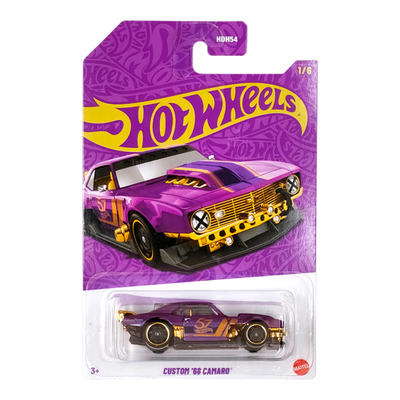 HOT WHEELS Custom '68 Camaro Purple and Gold Anniversary Chevy