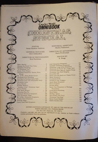 1983 CROCHET WORLD MAGAZINE OMNIBOOK Christmas Special 47383 - Picture 3 of 3