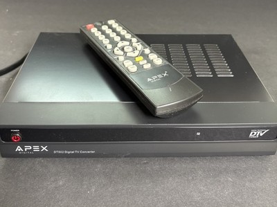 APEX DT502 Digital TV Converter Box w/ Remote DTV Tuner Powers On