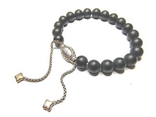 DAVID YURMAN D.Y. 925 Onyx Spiritual Beads Bracelet (20.6 grams)