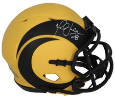 Marshall Faulk Autographed Los Angeles Rams RAVE Mini Speed Helmet Beckett