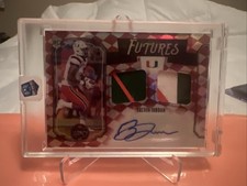 2021 Panini Legacy - Futures Dual Patch Auto Brevin Jordan #FD-BJ Ruby /100  