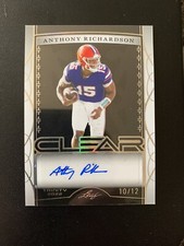 2022 Leaf Trinity Football Anthony Richardson Auto Clear rc #d /12 Colts Gators