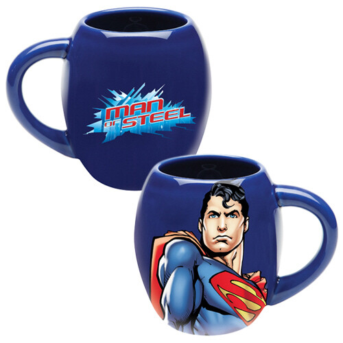 DC Comics Superman Man of Steel Figure 18 oz. Tazza in ceramica, nuova mai usata - Foto 1 di 1