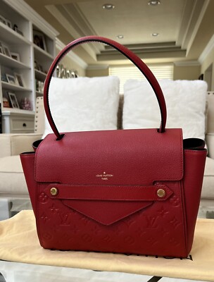 LOUIS VUITTON Red Trocadero Monogram Empreinte Leather Bag