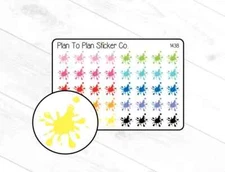 1438~~Splashes Planner Stickers.