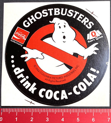 Aufkleber/Sticker :   Ghostbusters drink Coca Cola       (O5-12-25-1$)