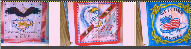 Vintage Set of 1990s Desert Storm Banners Issued In Support of The