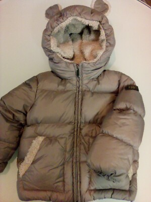 Il Gufo Grey/ Beige down filled baby coat size 24 months