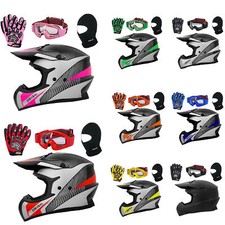 ZORAX ZOR-X305 Dirt Bike Motocross Motorbike Helmets & ATV Goggles & Gloves Set