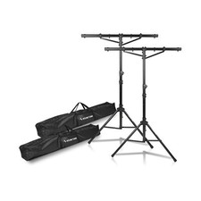 Sound Town 2-Pack DJ Lighting Stand, Height Adjustable, 9 ft Tall, with T-Bar...