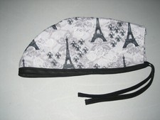 Surgical Scrub Hats caps France  Eiffel Tower Fleur de lis