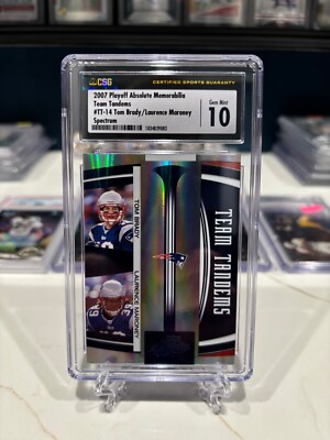 2007 PLAYOFF ABSOLUTE TEAM TANDEMS /50 TOM BRADY CSG 10 INVEST GOAT HOF MVP TB12