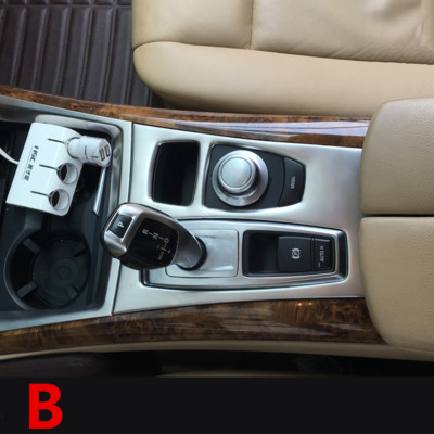 Car Gear Shift Panel Cover Trim Storage Box Frame For BMW X5 E70 X6 E71 2009-14