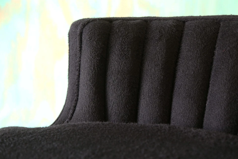 Par de sillas giratorias de barril acolchado de canal de Henry P Glass para muebles JG Foto 4 de 4