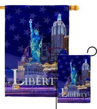 Freedom Liberty Garden Flag Patriotic Star Stripes Decorative Yard House Banner