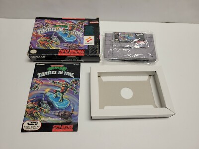 Teenage Mutant Ninja Turtles IV (Super Nintendo) SNES Complete w/ Box 1st Print