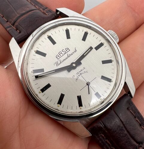 Arsa Wehrmachtswerk steel watch from the 1970s. - Picture 10 of 15