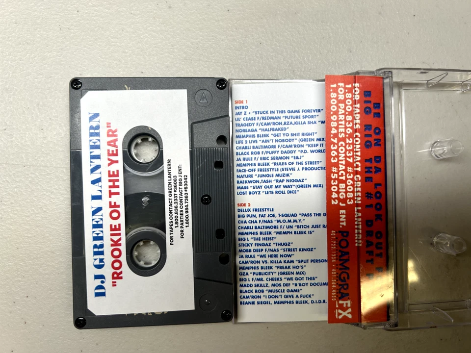 DJ GREEN LANTERN ROOKIE OF THE YEAR ORIGINAL 90S NYC PROMO MIXTAPE CASSETTE TAPE - Image 2 of 3