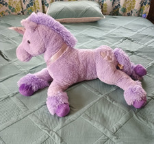2016 Dan Dee Plush Unicorn LARGE 21" long 26" tall Sparkle Soft Stuffed Floppy