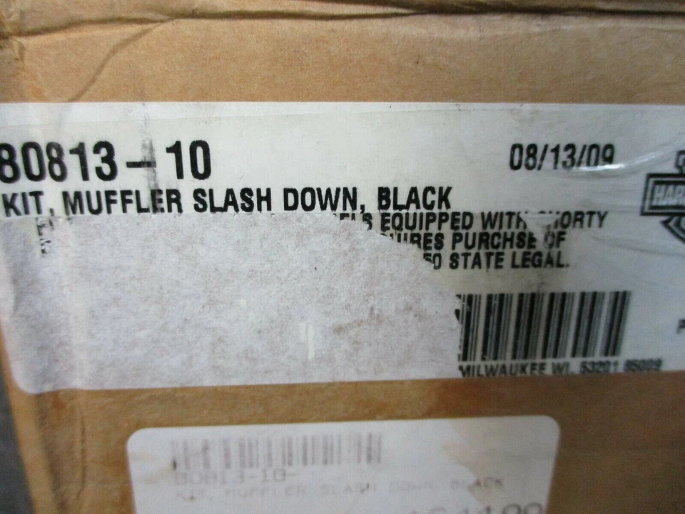 Harley Davidson OEM Screamin Eagle Softail Kit de silenciador doble negro 80813-10 Foto 4 de 4