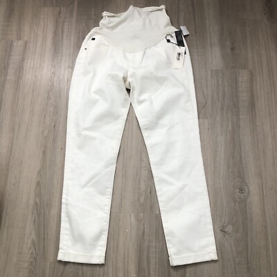 ag adriano goldschmied jeans pre-pregnancy size 29 white cigarette roll up new