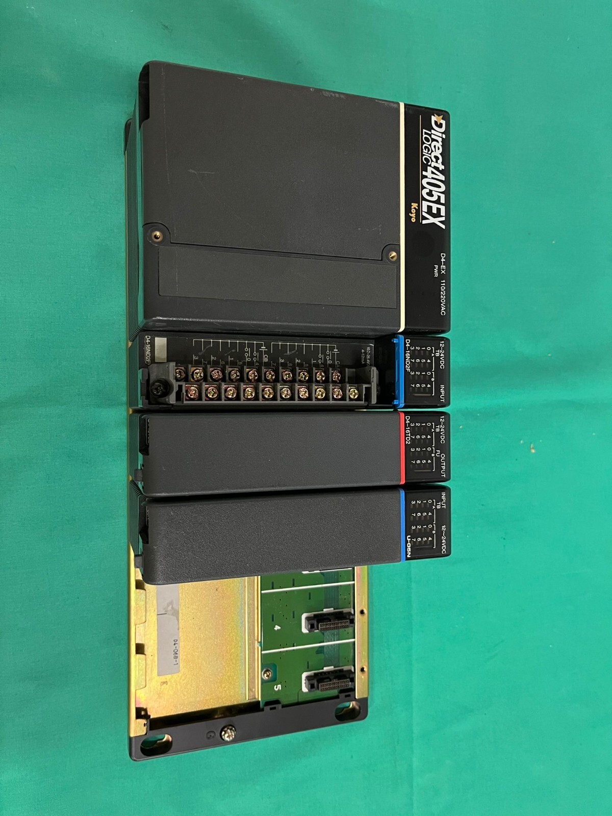 Koyo Direct Logic 405EX D4-EX Power Supply PLC w/ Slot Rack Base & Modules
