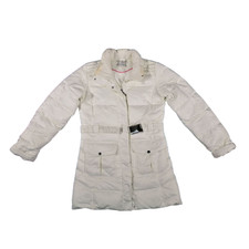 Adidas Puffer Jacket Quilted Full Zip White Size 12 Coat Rare Sample Model