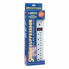 Satco 6 Outlet Abs Power Strip W/Circuit Breaker model number 91-221-SAT