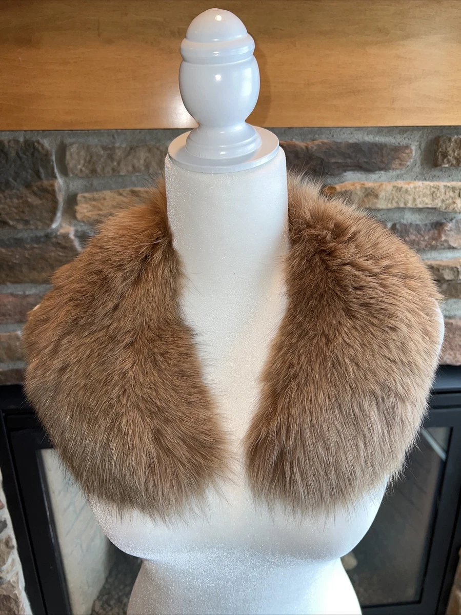 Brown Fur Collar Attachment Sew On 21