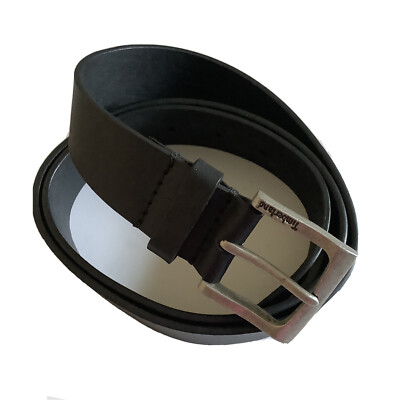 Timberland Men's Genuine Leather Saddle Belt Black Size 36 LOGO MSRP$55