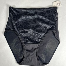 NWT Soma Black Lace Embossed Nylon Spandex Panties Size Small