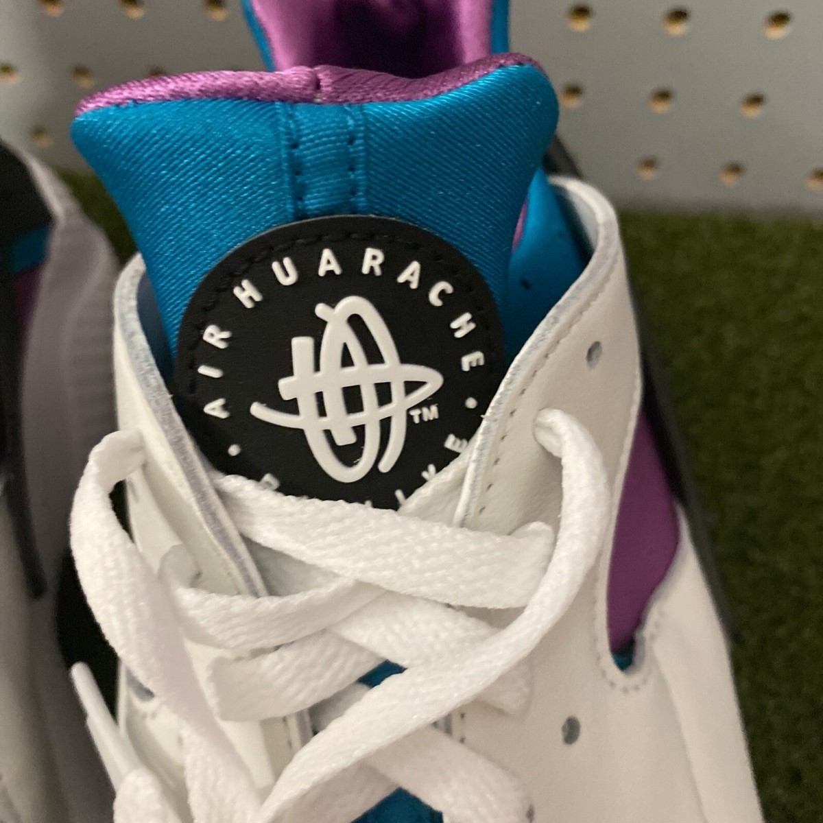 Nike Air Huarache Mens Running Shoes Aquatone Purple Blue DD1068-103 Size 10 NIKE AIR HUARACHE WHITE AQUATONE AQUA BLUE MAGENTA PURPLE  main image 3
