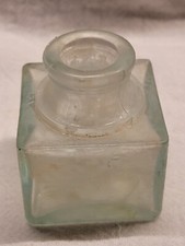 L. H. THOMAS & CO SQUARE HAND BLOWN INK BOTTLE