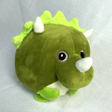 Toy Factory Smooshimal Dinosaur Plush Stuffed Animal Ball Green Triceratops