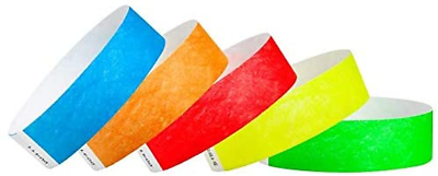 Party Armbands Metallic Silver Event Wristbands - 500 Count 3/4 Inch Paper- Like Visible Armband