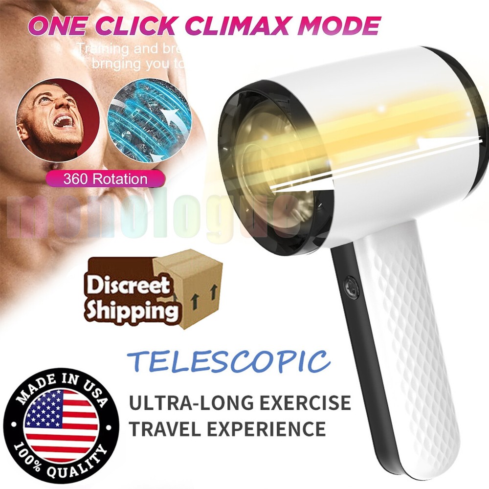 Male Masturbaters Automatic HandsFree Sucking Telescopic Cup Stroker Men Sex Toy